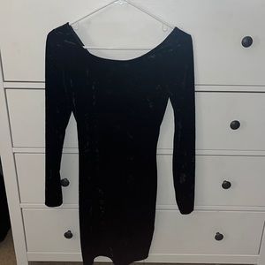 Black velvet dress
